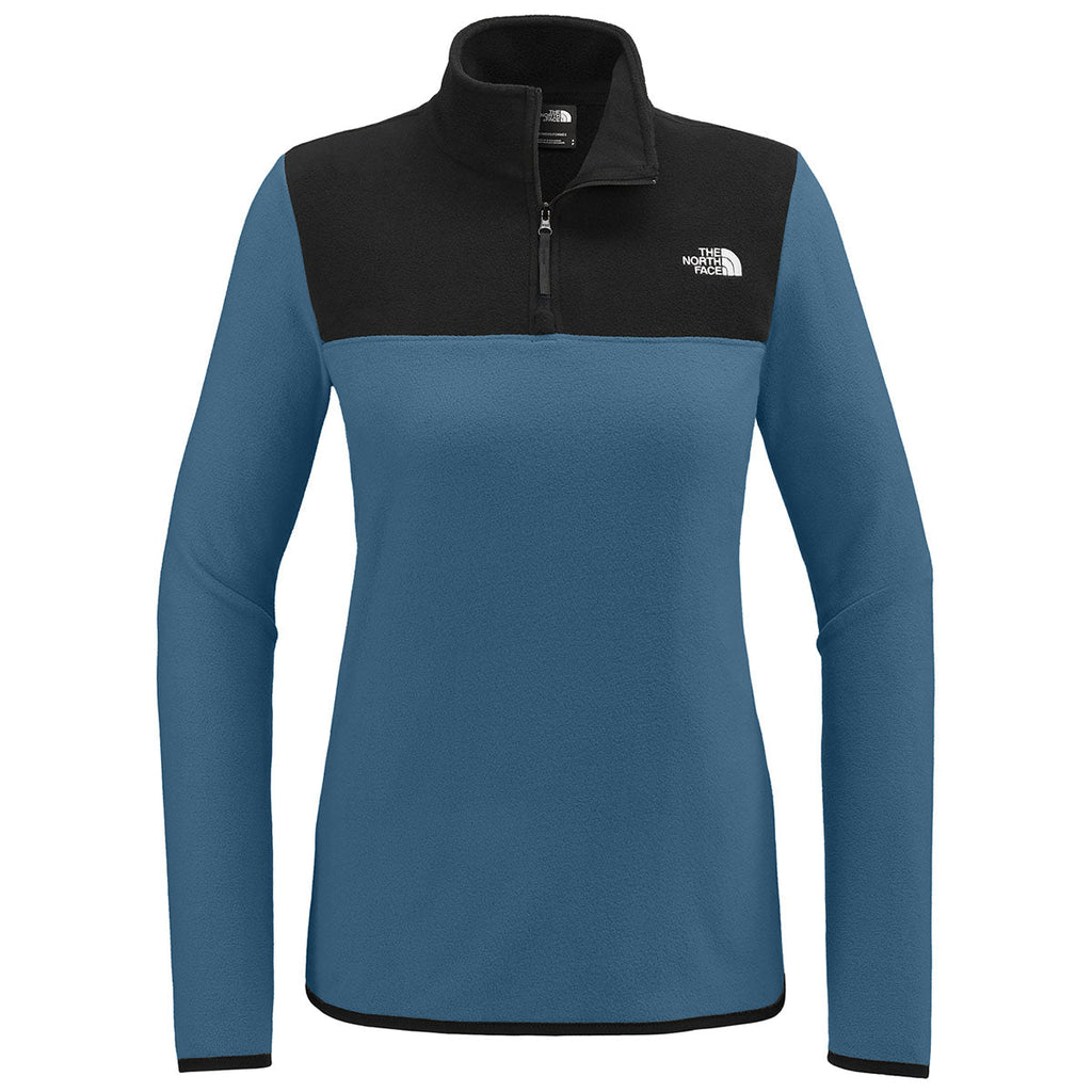 The North Face Women's Shady Blue/TNF Black Glacier 1/4-Zip Fleece