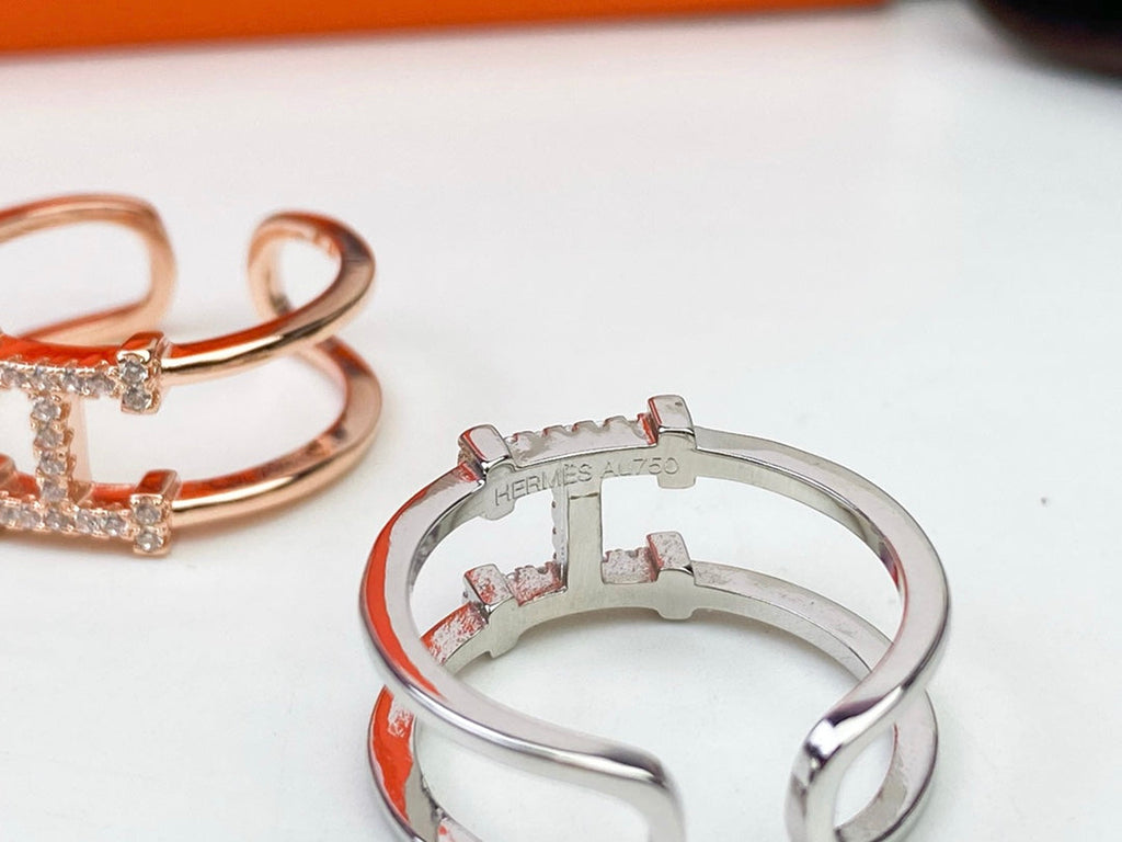 Hermes Ever Chaine D'ancre Ring - 18K White Gold